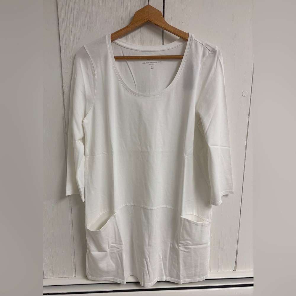 J. Jill 100% Cotton, Three-quarter Sleeve Tunic w/ Pockets